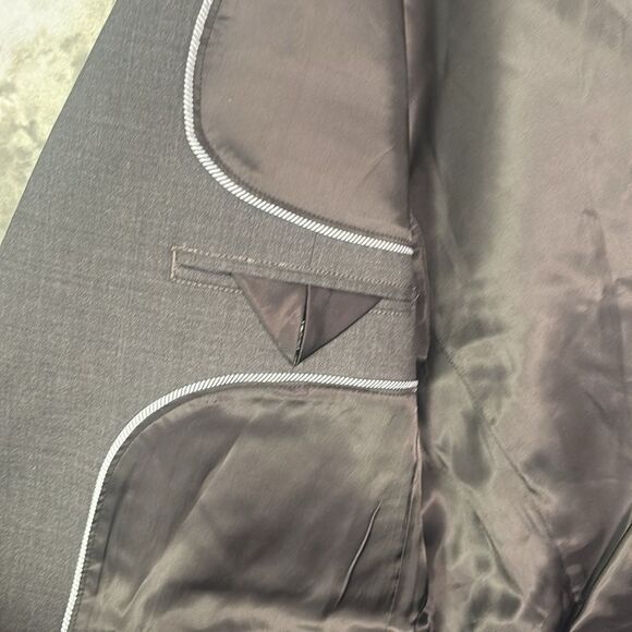 New Lands End Men’s Gray Wool Blend Medium Weight Blazer Size 44 Reg - Picture 9 of 10